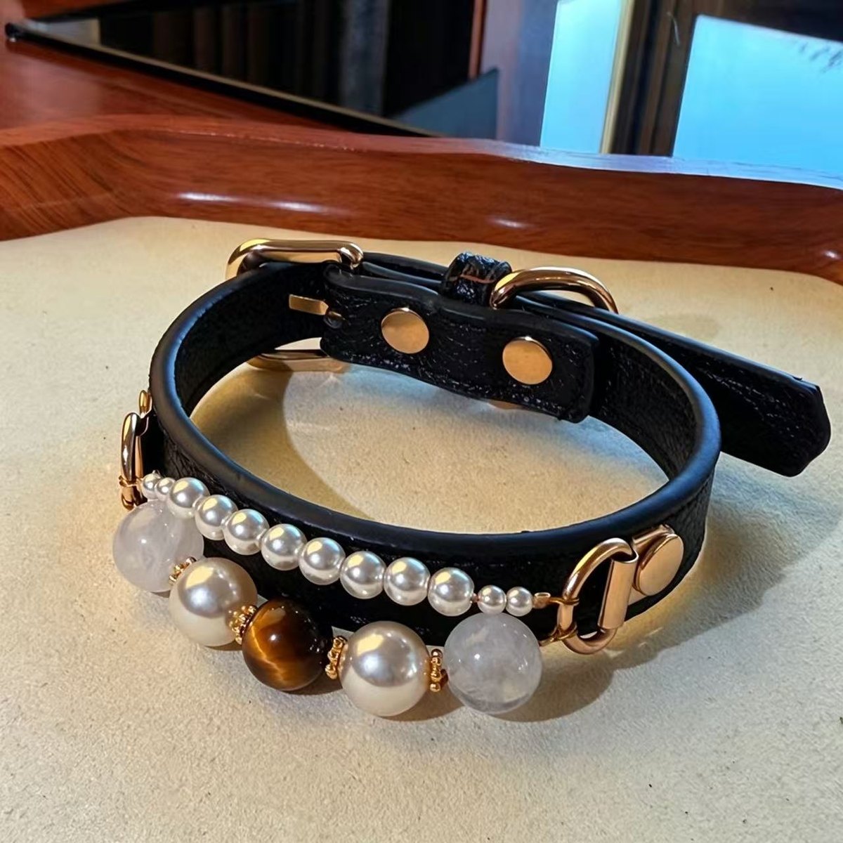 Natural Stone Bead Collar — view 14