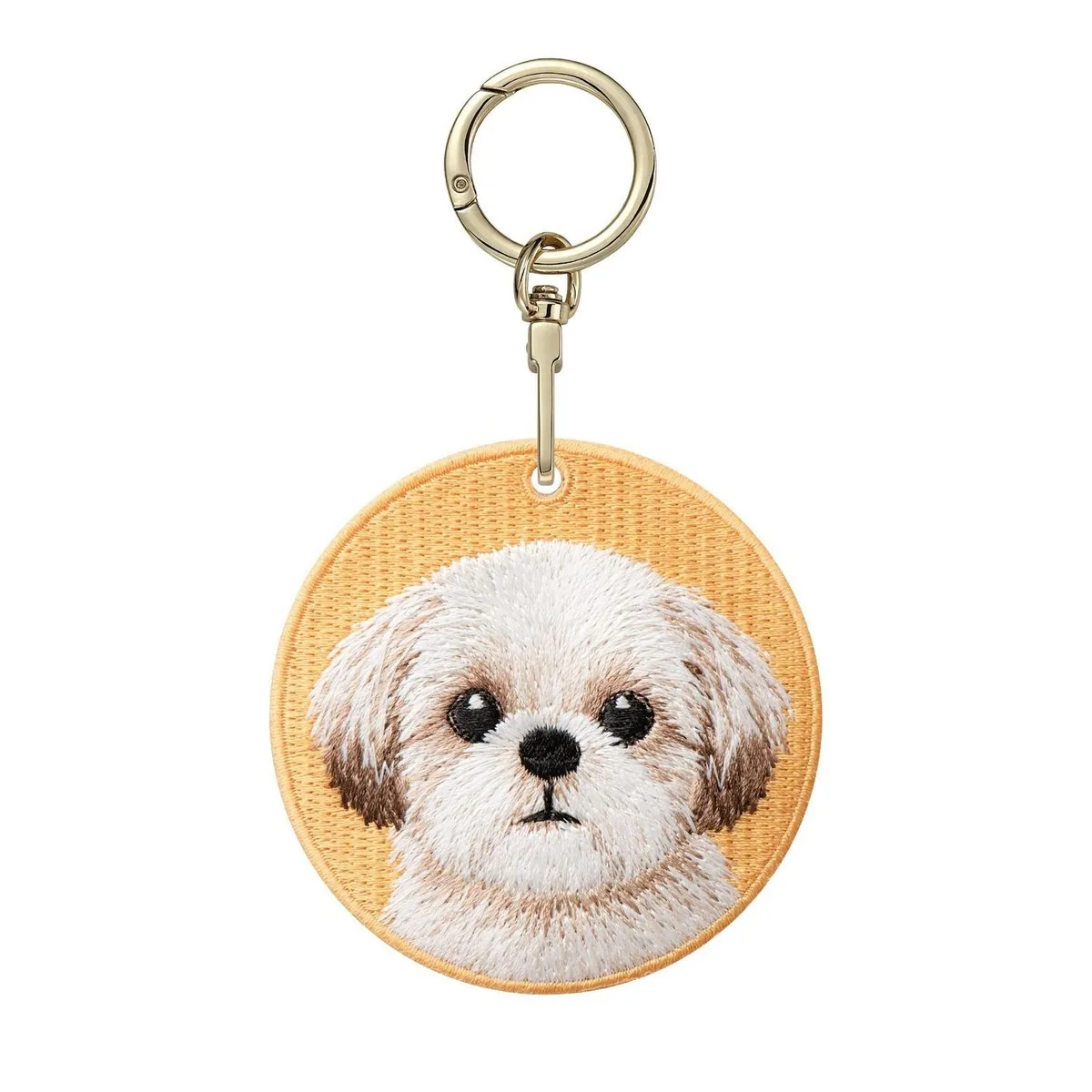 Embroidered Dog Keychain