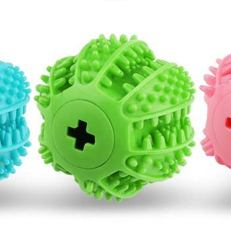 Suction Tug Toy — textured TPR ball in three colours